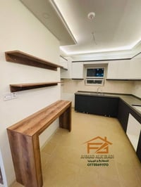 مطبخ بسماية • خشب HDF تركي • سطح كوارتز