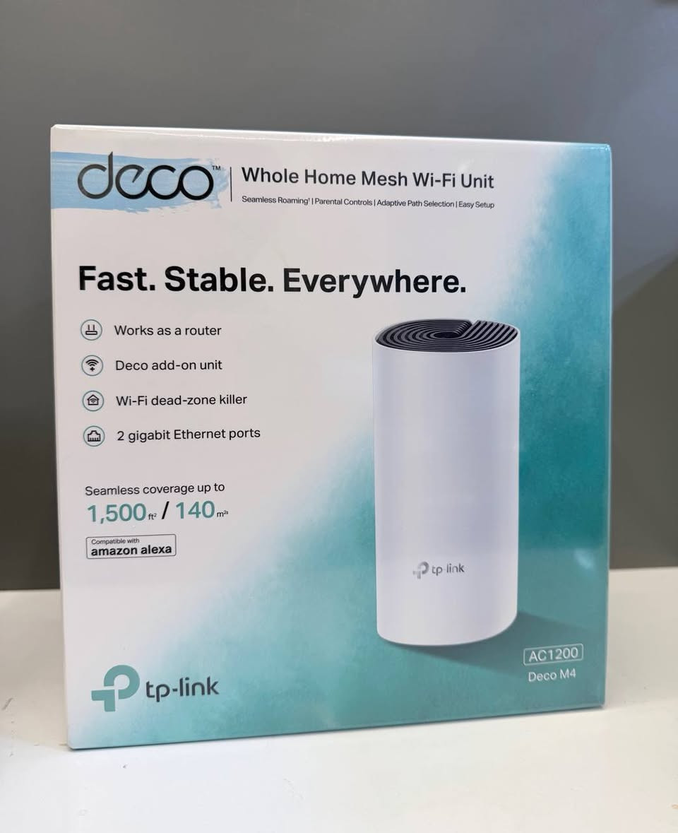 DECO-TP–LINK
⭕️DECO-M4 Ac1200-1pcs
🔥بسعر…. 46.000
⭕️DECO-M4 Ac1200-2pcs
🔥بسعر…. 85.000
⭕️DECO-M4 Ac1200-3pcs
🔥بسعر…. 113.000
الطلب والحجز واتساب ***********
