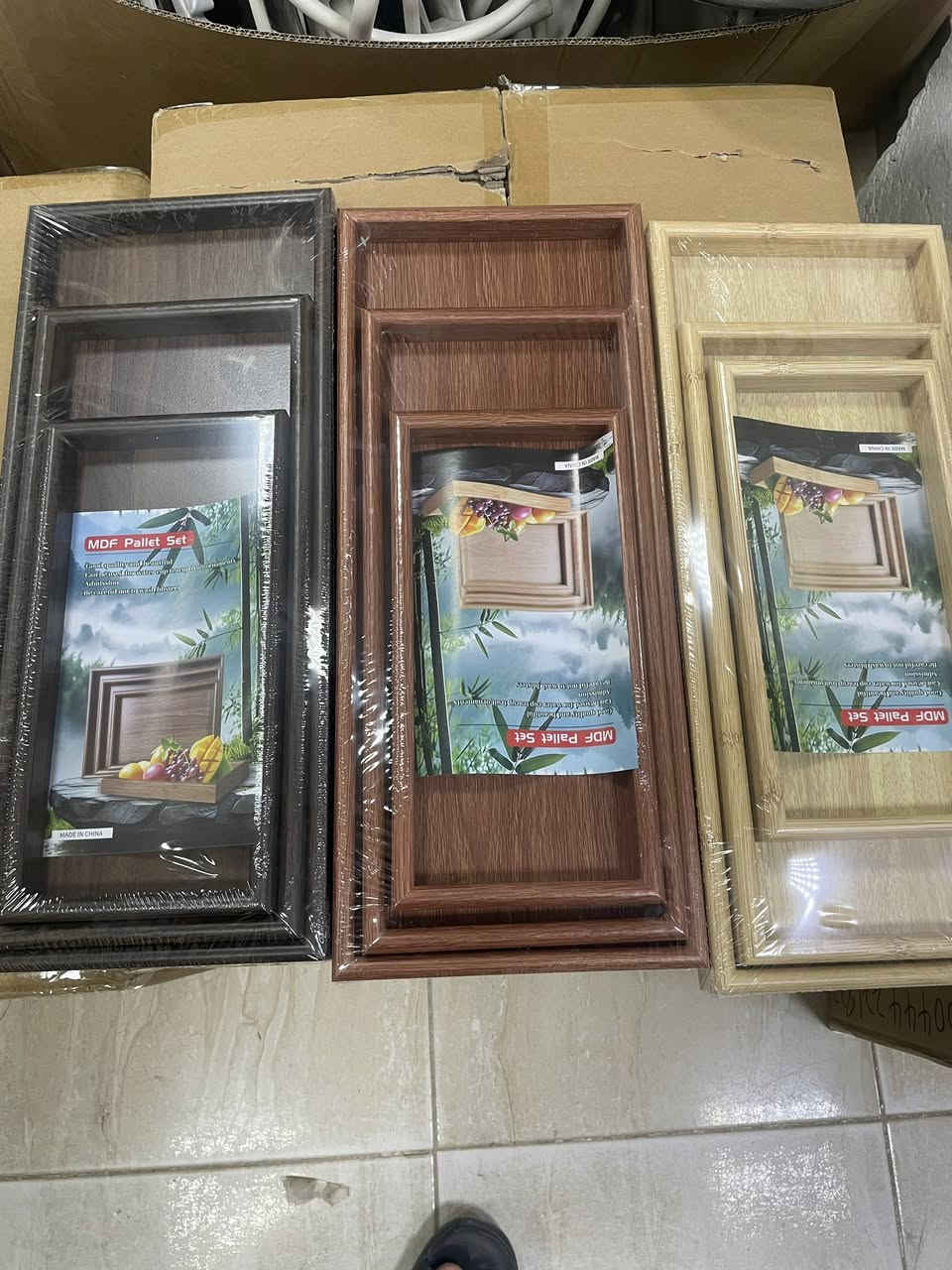 عرض الجملة …من الصين الكم 
صينية خشب سيت ثلاثي مشجر منقش وساده 
سعر الكارتون ٦٠ الف دينار يحتوي ١٢ سيت 
البيع فقط كراتين رجاءا 
تجهيز من المخازن مباشرتاً 
للحجز مراسلتنا وتدللون


**إذا كنت صاحب هذا الإعلان وتريد حذفه لأي سبب، رجاءا أرسل رسالة إلى الدعم الفني**