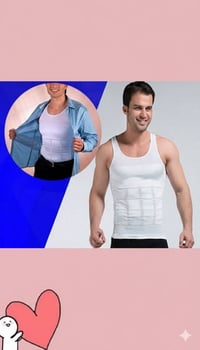 مشد رجالي • لون أبيض • مقاسات S-XXXL