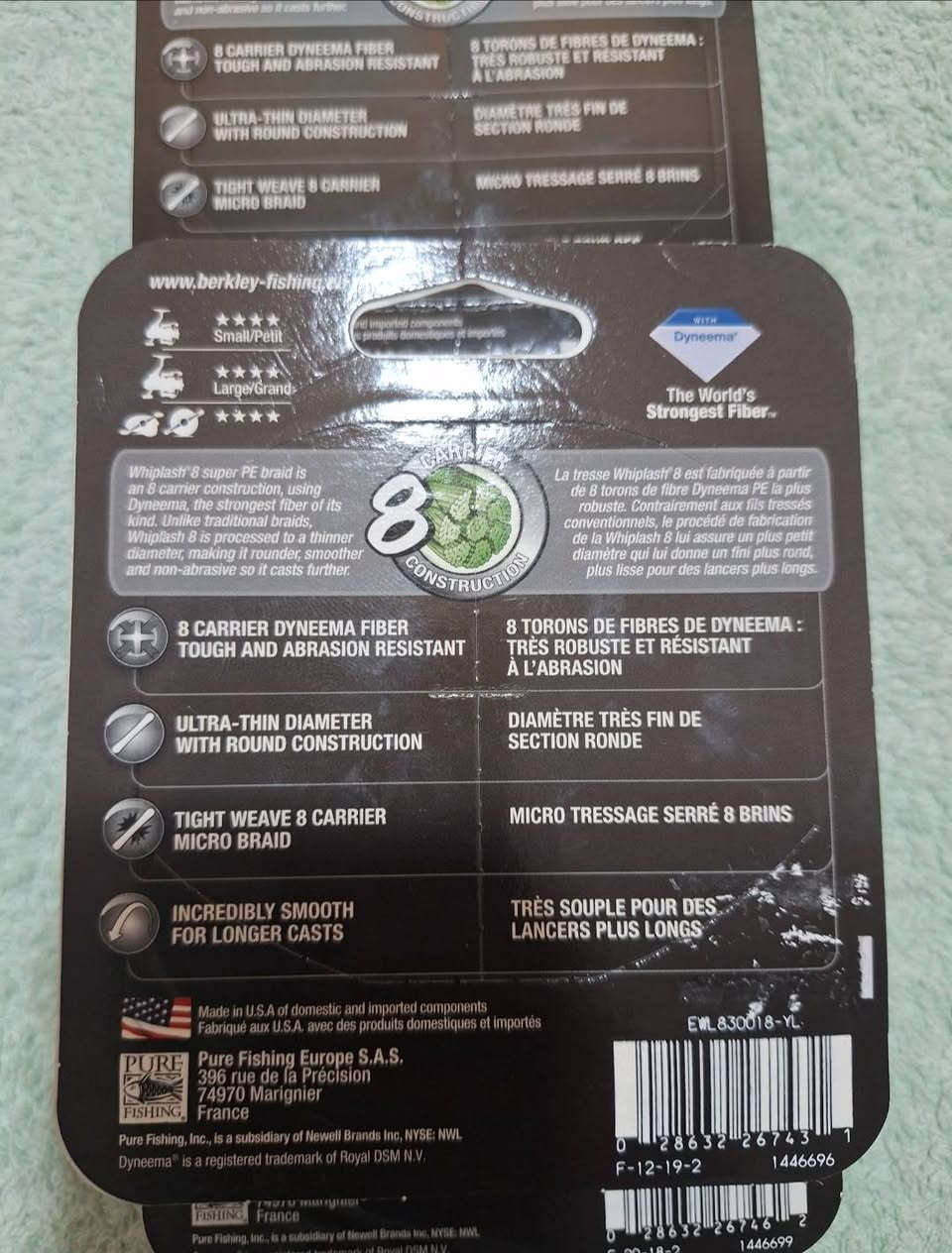 Berkley
Whiptash 8
HIGH PERFORMANCE PE BRAID
الجودة لا تأتى صدفة أبدا، فهي نتاج نوايا حسنة، وجهد صادق، وتوجيه ذكي، وإخراج متمرس؛ فهي تمثل الاختيار الحكيم لبدائل متعددة.
متاح التواصل على الخاص


**إذا كنت صاحب هذا الإعلان وتريد حذفه لأي سبب، رجاءا أرسل رسالة إلى الدعم الفني**