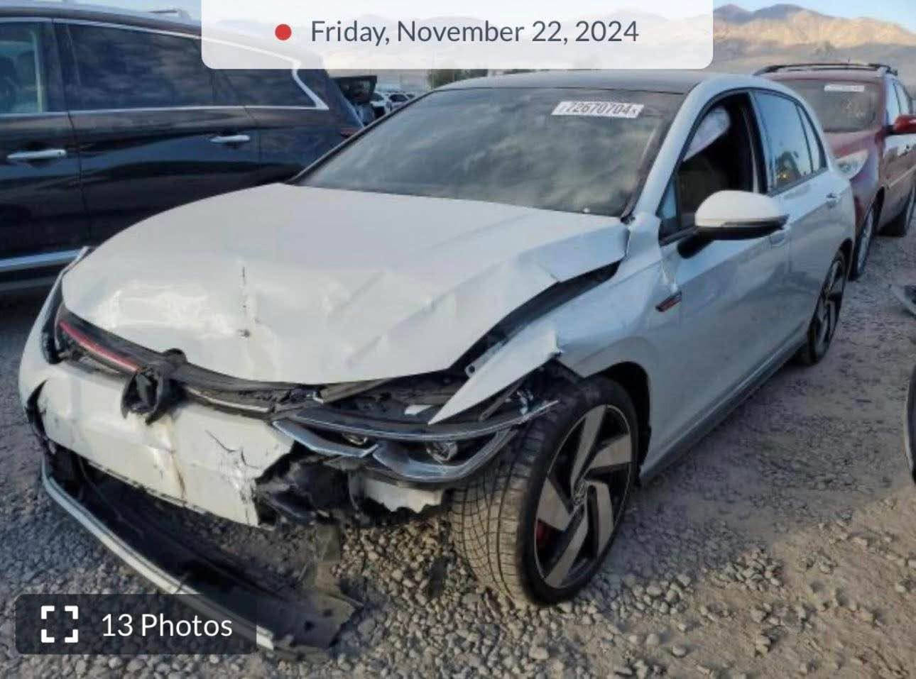 السلام عليكم 
فولكس فاجن گولف GTI
موديل:2023
ماشية:48الف 
اللون:ابيض /داخل اسود 
القمارة:نصف بانوراما
المحرك:2000توربو /مكفول
القير:عادي 6نمر +R /مكفول 
الداخل:بحالة الوكالة
المقاعد:نص كهربائيه وتدفئة الكراسي 
الشاشة:لمس 
الانارة الداخليه والخارجيه : لمس 
مداخل TPC:4 
منافذ:كهرباء :2
رادارات: محيطية 
حساسات:امامي -خلفي
المري: تدفئة-كهربائيه-باتمان-رادارات
انارة محيطيه بلاد بحدود ال30-40لون 
هاندبريك:كهربائي
بصمة تشغيل و4ابواب 
الستيرن D:تدفئة
شاشة وسطية:لمس بحجم 10انج تدعم ابل كار بلي واندرويد اوتو ونفكيشن والأعطال 
مودات القيادة:ايكو-كومفورت-سبورت-اندفيدل هاي انت تتحكم بل ستيرن او المحرك وغيره 
شاشة العدادات:5مودات بحجم 10.25
السبورت-الكلاسيكي-الملاحة الخرائط-المينمال-انضمة المساعدة 
السرعة:320km
أرضيات:كاملة بلاد مع الصندوق 
السبير:كامل مع ملحقاته
شاد عليها :
انتر كولر :ETS
كزوز على طولها:miltek
شوته :APR
برمجة: Backfire تحكم
مجاول:APR
دفيوزر خلفي مع وجود القديم الأصلي 
ويل :OZ گبات BBS
تخم تاير:مشلن عمر كامل 
دوسات-مطريات-سبويلر-كفرات باتمان-كفرات يدات-سكوبات مثلثات-تبات كاربون فايبر 
شحن لاسلكي
مقاعد:ريكارو حضن بلاد وكالة بدون دوشمة ومختمهGTI وتدفئة
دخول ذكي تفتح وتقفل وحدها 
كاميرا دوارة 
الخروج عن المسار 
التوقف الذاتي 
تحديد مسار 
نقطه عمياء 
كلها رادارات 
الحادث :مرفق صورة وسونار تبديل لايت يسار فقط 
سنوية بسمي تحويل شرط ثاني يوم 
هزة جديدة سنوية للسادس 2030
رقم شبه مميز 
بدون اعطال بدون جيك انجن 
علماً بأنه كلشي بل سياره لمس حتى الفتحه والإنارة الداخليه والخارجيه والستيرن والشاشة 

ملاحضة :لتخابرني تكلي مقريت المنشور اسمع منك عمري انت تعبت لحد ماكتبته
مكاني بغداد/المنصور حي دراغ 
للاستفسار :***********
السعر 20,800 وبي مجال (208) بغداد, العراق
