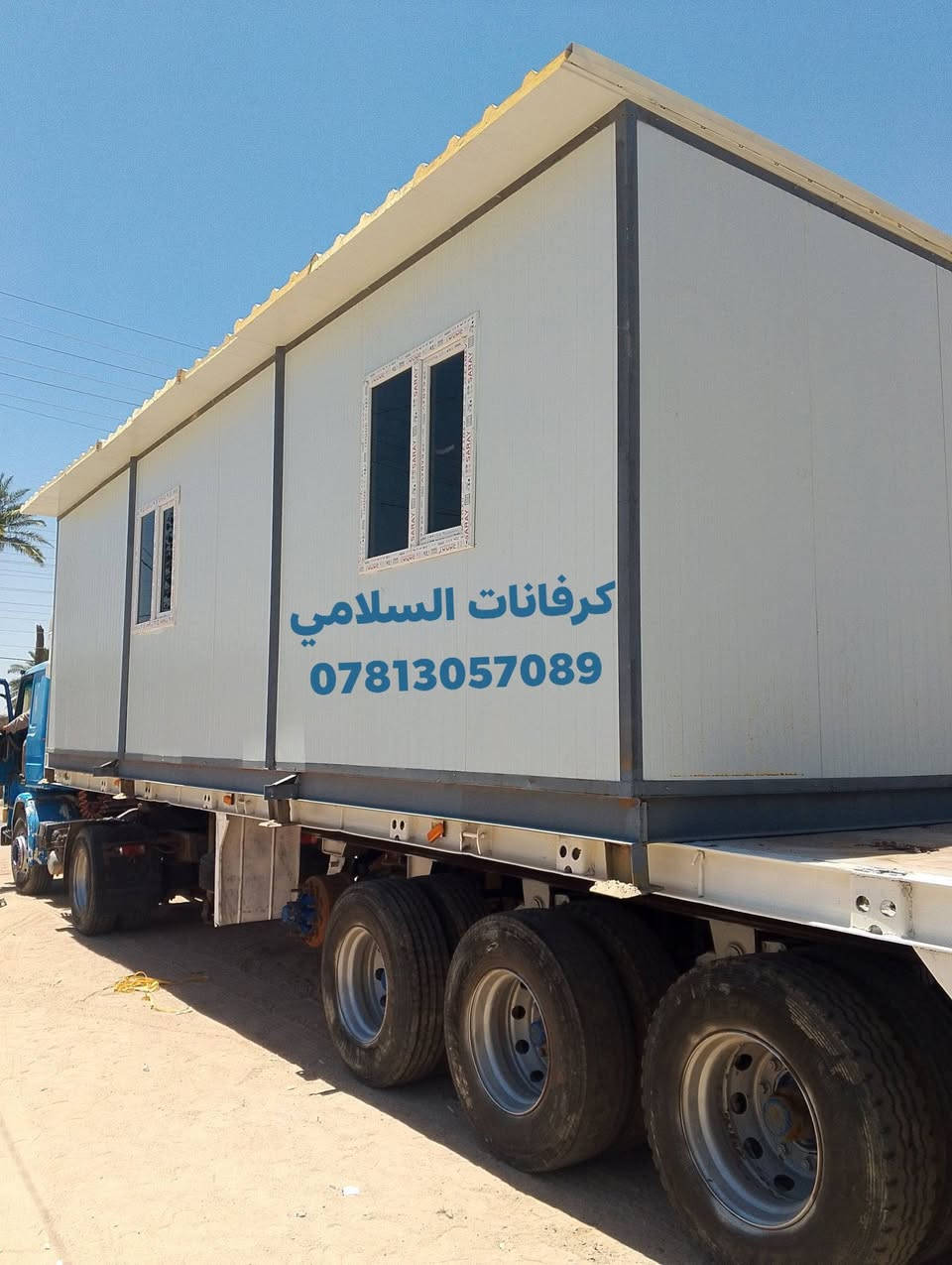 كرفان للبيع 9*3 تسگام جديد غير مستخدم باب حديد  ***********
