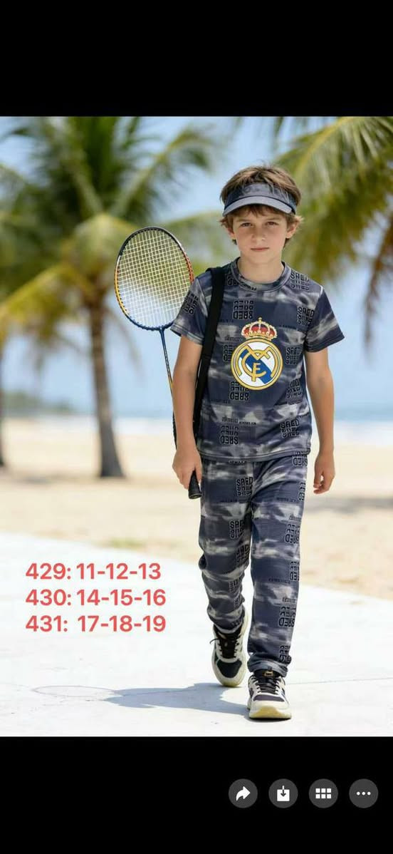 تراك ولادي صيني ‏قياسات 18 20 سعر42
‏قياسات 15 17 سعر 36
‏12 14 سعر 30


**إذا كنت صاحب هذا الإعلان وتريد حذفه لأي سبب، رجاءا أرسل رسالة إلى الدعم الفني**