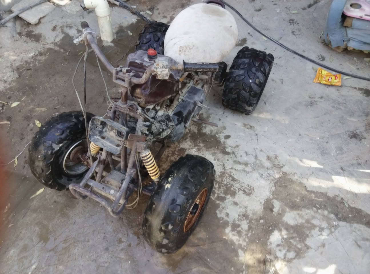 السلام عليكم دراجة رباعية للبيع الدراجة نظيفة وشغالة السعر 160 للاتصال على *********** بغداد الزعفرانية
