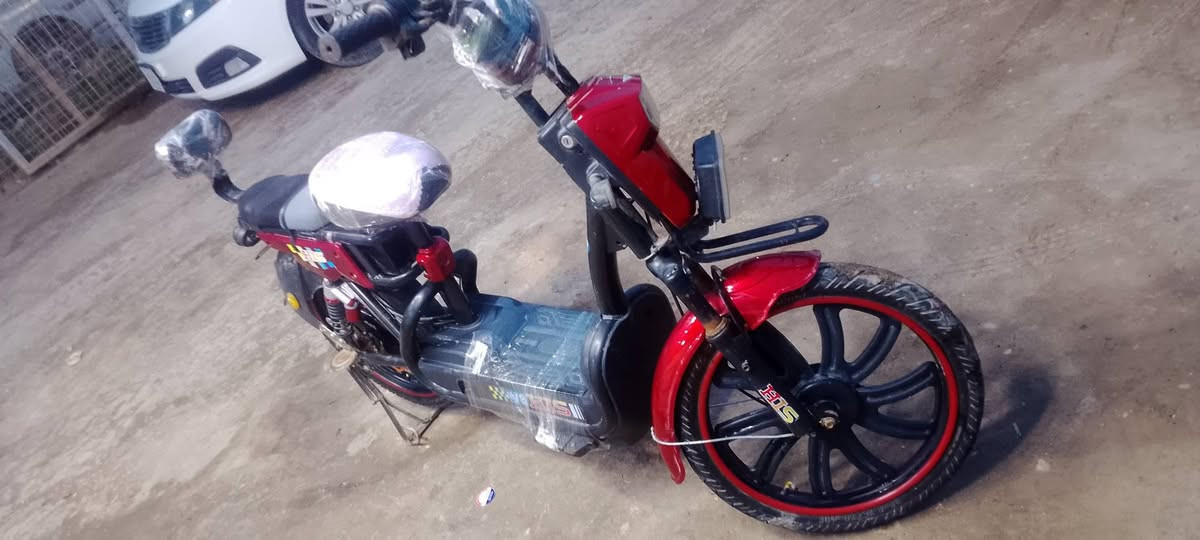 السلام عليكم
دراجه شحن  للبيع كامله مكمله نضيفه حيل 
بطاريات جدد كلشي شغال بيها (السعر300) وبيها مجال
***********
