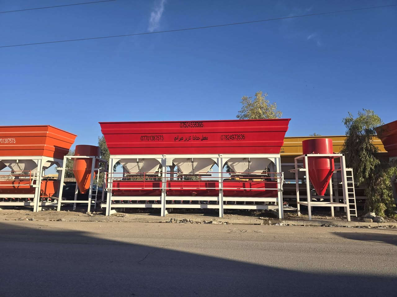 ***********
***********
***********
***********
محمل كونكريت 4 هوبرات 120 متر مكعب.   جاهز
معمل كونكريت 3 هوبرات 100متر مكعب.      جاهز
معمل بلوك مركزي جاهز 
بورد تركي شنايدر 
شيلمان 8 ملم تركي
بليت هوبرات 6 ملم.  تركي
باب مال هوبر 10 ملم. 
برينة تركي 10 اينج 
كوبريسر 500 ليتر 
ميزان مال سمت 5 طن 
سايلو 100 طن 
كابينة 2×2
