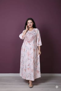 مخور نسائي • كشمير زيتي • مقاسات 2XL-5XL