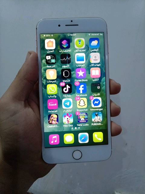 جهاز مكفول بدون اي شكال بطاريه ١٠٠ مبدل شاشة 