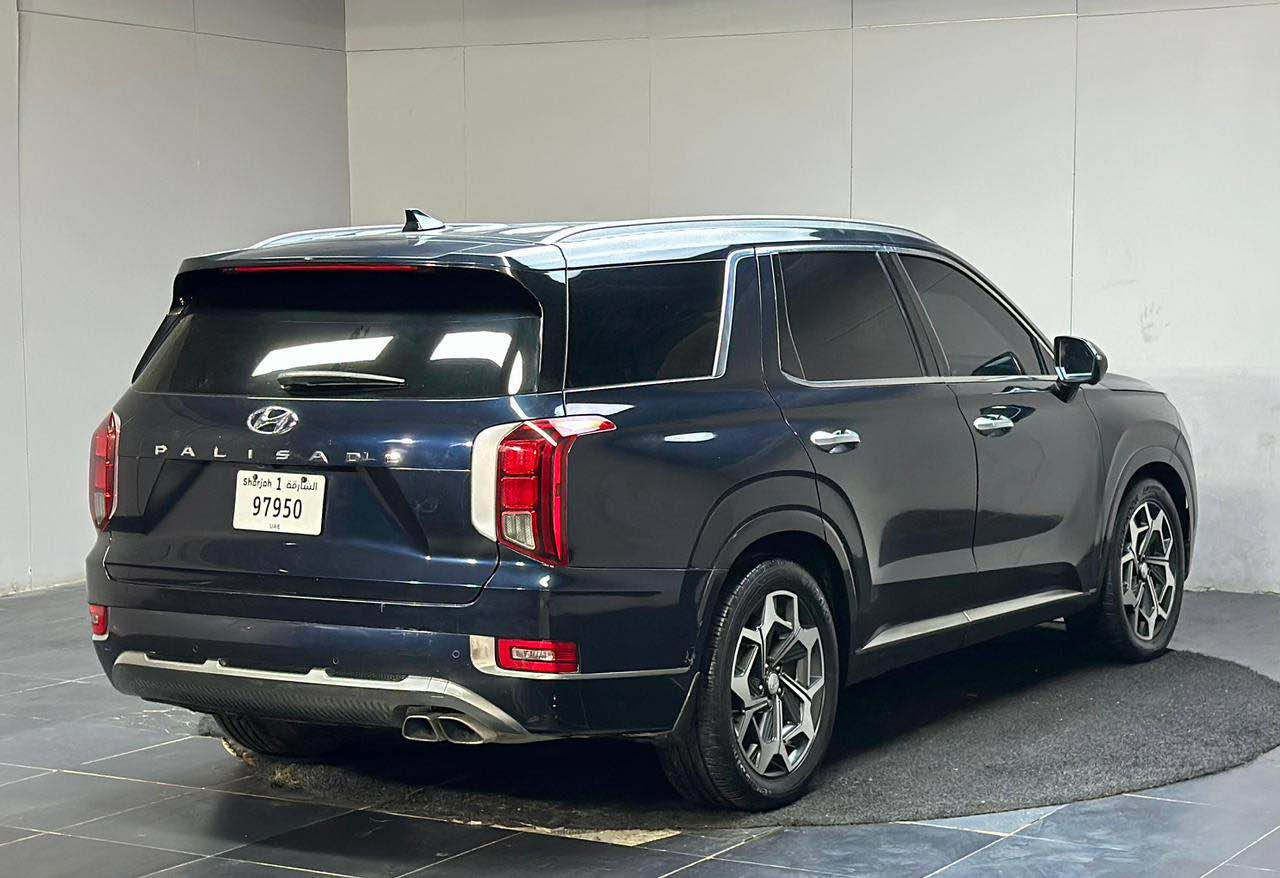For Sale: Hyundai Palisade Calligraphy 
Model 2022
      
                :: With Full Panorama ::

    :: 360 Camera + 5 camera ::

🚙 Engine & Performance
 • 3.8 L V-6 Direct Injection
 • DOHC with VVT (Variable Valve Timing)
 • 291 HP
      •     FWD 
      
📊 Mileage
 •  (≈42000Miles )

✨ Key Features
 • Blind-Spot Monitoring
 • Lane Assist (Lane-Keeping Assist)
 • Auto Park (Automatic Parking Assist)
       :     Push Start /Auto Park Auto Trunk
       :      Cool and heat Seats + Electric Seats 
 • Auto Stop/Start System
       :      360 Camera Total 5 Camera 
 • Reverse (Rear-View) Camera
 • Front & Rear Parking Sensors
 • Front & Rear Radar
 • Large Touchscreen Display (10.25″ HD infotainment)
 • Panoramic Sunroof (VIP double sunroof)
 • Power Liftgate (Auto Trunk)
 • Keyless Entry & Push-Button Start

💺 Interior & Comfort
 • Premium leather seats (heated & ventilated front/rear)
 • 12-speaker premium sound system
 • Integrated navigation & Apple CarPlay/Android Auto

💰 Asking Price
59500

📱 Contact
+971 557382862 (Call/WhatsApp)

⸻ الشارقة, الإمارات العربية المتحدة


**إذا كنت صاحب هذا الإعلان وتريد حذفه لأي سبب، رجاءا أرسل رسالة إلى الدعم الفني**