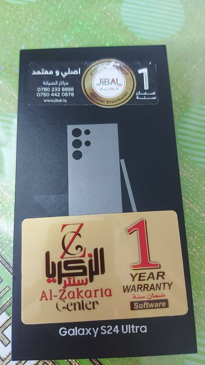 السلام عليكم
Samsung S24 Ultra
الجهاز مستخدم كلش كلش قليل
الجهاز لوووووووك
واي ملاحظه مابينو
اللون  التيتانيوم 

الذاكرة 256 كيكابايت
الرام 12 كيكابايت
شاشة مسطحة قياس 6.8 انش وتردد 120 هرتز
المعالج: ثماني النواة Snapdragon 8 Gen 3
كاميرا عالية الوضوح بدقة 200 ميكابكسل 

العنوان/ كراج الشمال 
السعر مليون 100
***********
***********
