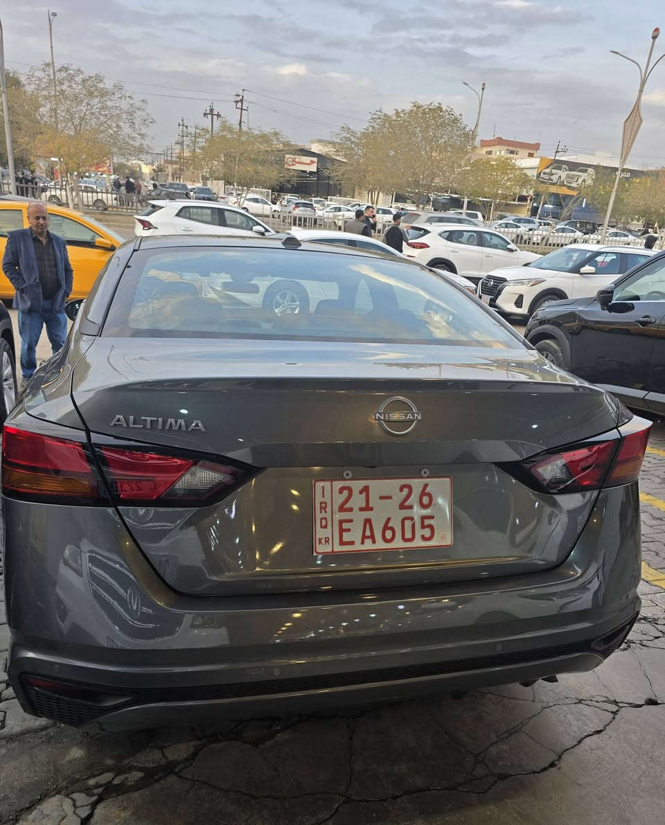 NISSAN ALTIMA   SV  2025
السعر  148 $
اللون نفطي
حادثها كما موضح بالمنشور
ايرباكهاا سستم
المواصفات الفئة ال SV 
حساس ضغط هواء الاطارات
رادار امامي + رادار جانبي + توقف ذاتي
شاشه لمس 
كشن شامو
شاشة ذكية + مخرج usb عدد 2 + مخرن taypC 
عداد المسافة :- 12 الف ميل فقط
لايت زينون + ليد نهاري 
 كشن السائق كهرباء
كاتي تترقم شمالي
 + بصمة تشغيل + تشغيل عن بعد
العنوان كركوك
رقم الهاتف :-  ***********
