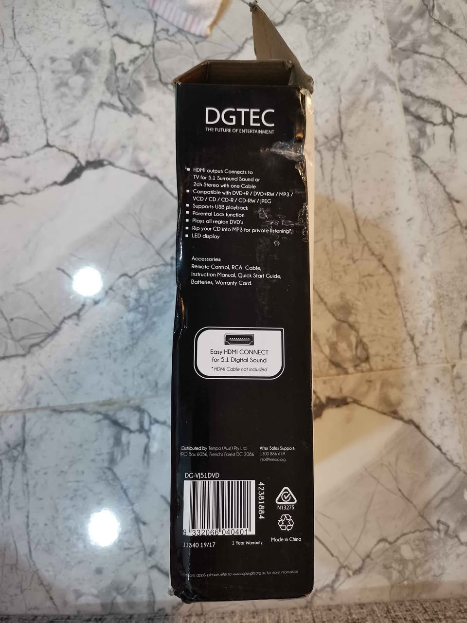 مشغل DVD دي جي تك DGTEC أصلي*  
المواصفات: يشغل DVD + CD + USB فلاش + HDMI  
صوت محيطي 5.1ch، كل المناطق All Region  
الحالة: نضيف 100%، بالكارتون ماتته  
السعر: 40 الف التوصيل مجاني موصل, نينوى


**إذا كنت صاحب هذا الإعلان وتريد حذفه لأي سبب، رجاءا أرسل رسالة إلى الدعم الفني**