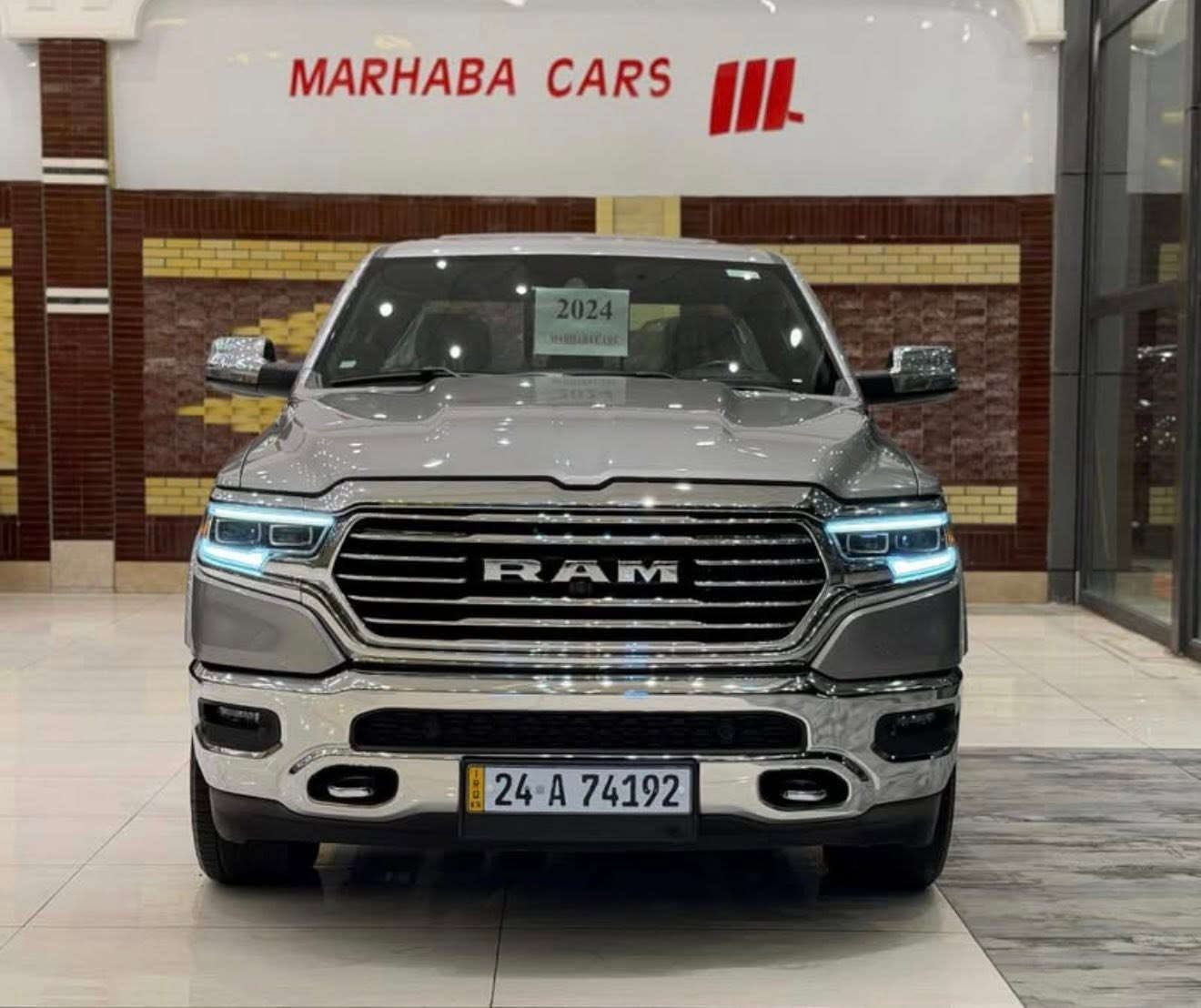 MARHABA CARS ERBIL
——————————
BRAND : RAM 1500
CLASS : LIMITED LONGHORN
ENGINE : V8 - 5.7L - 4x4
STATUE : CLEAN TITLE كلين تايتل
YEAR : 2024
PRICE : $$
COUNTER : 63,000 KM
IMPORTING : وارد خليجي شركة هارلم
ADRESS : Erbil , أربيل شارع ١٠٠م صف دائرة گمرگ
FOR IFORMATION CALL US :
MARHABA CARS 
 📞 : ***********
