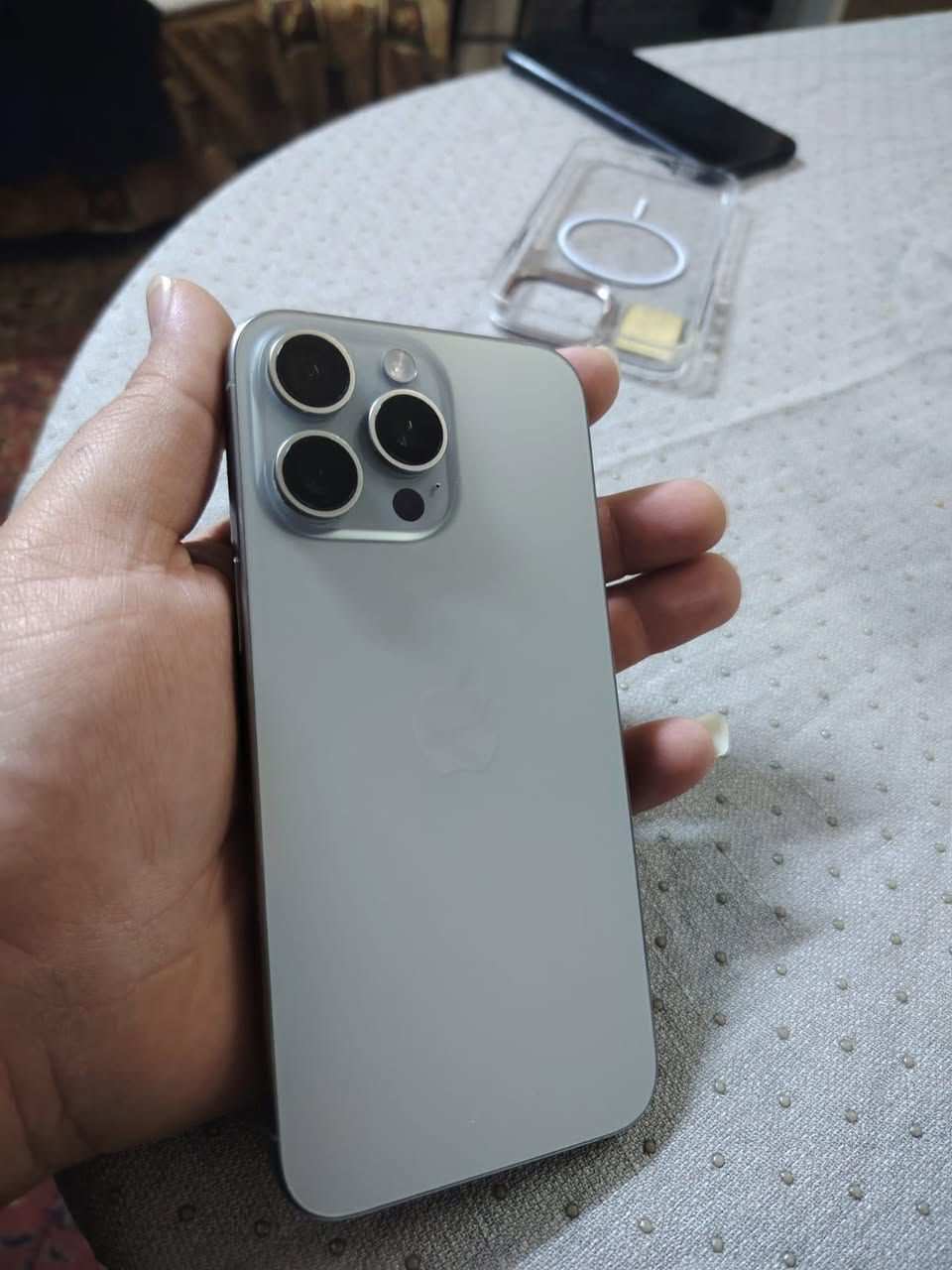 ايفون 15برو ماكس ذاكره 256 بطاريه 89 جهاز مبدل بطاريه من ابل شرط ضد الماي للبيع او مراوس بشي اقل السعر 825
موصل حي الميثاق 
***********
