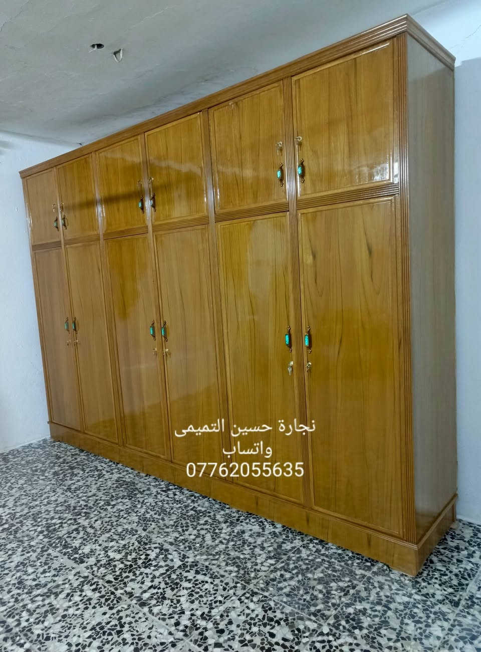 سلام عليكم تم تجهيز كنتور ستة ملحق داخل وخارج صاج الوجه خمسة ملم الداخل 4ملم لف ابواب زان مصري الضهر جرجوبة الفرش بلوك صاج
عنوان بغداد حي اور قرب جامع الفردوس
***********واتساب
