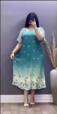 دشداشة نسائية قصيرة • كشمير • مقاسات 2XL-5XL