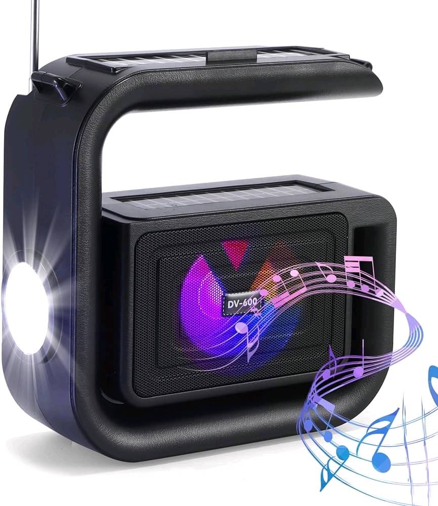 مديل DV - 800

- يتم شحنه عن طريق الكهرباء والطاقة الشمسية 

- يمتلك لوحة شحن شمسية لضمان امداده بالطاقة دون انقطاع

- يتميز بمصباح يدوي LED قوي ذات مدى 100 متر

- خاصية الراديو FM

- يأتي مع حزام 

- ستاند حامل للهاتف 

- اضاءة ملونة من الداخل 

- يدعم  USB و TF-card

- قياسات السبيكر :  203 * 75 * 205 mm

- مسافة الاتصال: 10 متر