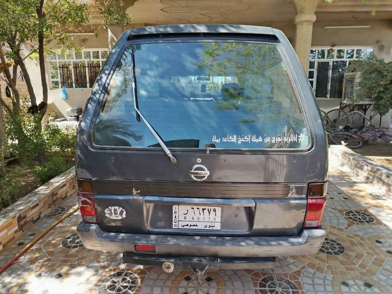 للبيع نيسان باص ٩ راكب رقم ألماني كوبون بنزين شرط التحويل محرك كير كله بشرط *********** سعر ٣٠ وبي مجال
