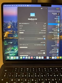 ، ماك بوك اير m2 رام 8 ذاكرة 256 نظافته جيدة ب850 وبي مجال بسيط 077600...
