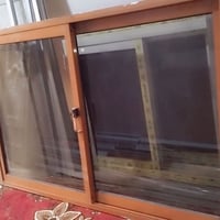 شباك جرار • ١٨٥×١٢٠ • بني زجاج عاكس