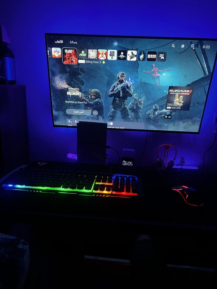 بليستشن 5 واحد تيرا سليم
جوستكات عدد 2 اصلي 

ستاند افقي يدعم الشحن لاسلكي 

مع ستاند جوستكات + دبل فان تبريد 

سماعات رأس سوني 3D ساوند بلجيكي اصلي

ماوس وكيبورد تجاري شي مرتب

شاشة گرافت F-HD / 32

يو بي اس 1500 واط / 10-15 دقيقة 

بليستيشن بورتال لوك استعمال اسبوع فقط 

جنطة حافظة بورتال هدية 

نشرات RBG هدية 

نشرات جانبية هدية 

كلشي بسعرة اني حاظر 

تريدهن كلهن هم اني حاظر

*********** مكاني بغداد الدوره
