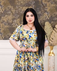 فستان نسائي • كشمير ثري دي • فري سايز لحد ١١٠ كيلو