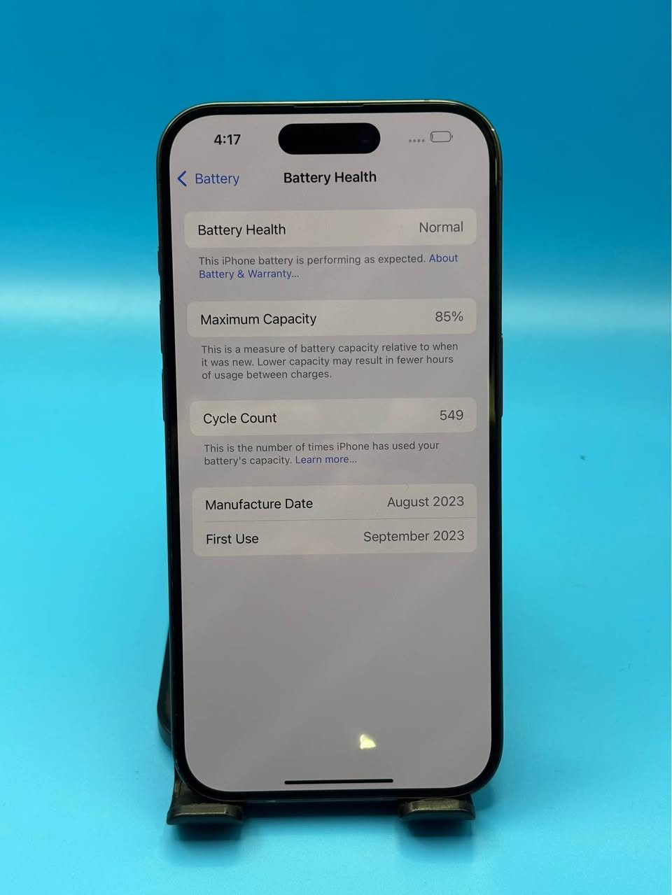 iPhone 15 Pro 
💾 256
🔋 85%
📦 پاکەت
520$
⭐️⭐️
*********** السليمانية, العراق
