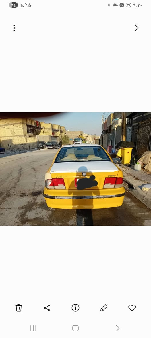 السلام عليكم سيارة سمند للبيع موديل 10 كير محرك ياباني 1600بيكاتشو مصفرة هيئة وغرامات مكان البلديات رقم تلفون ***********
