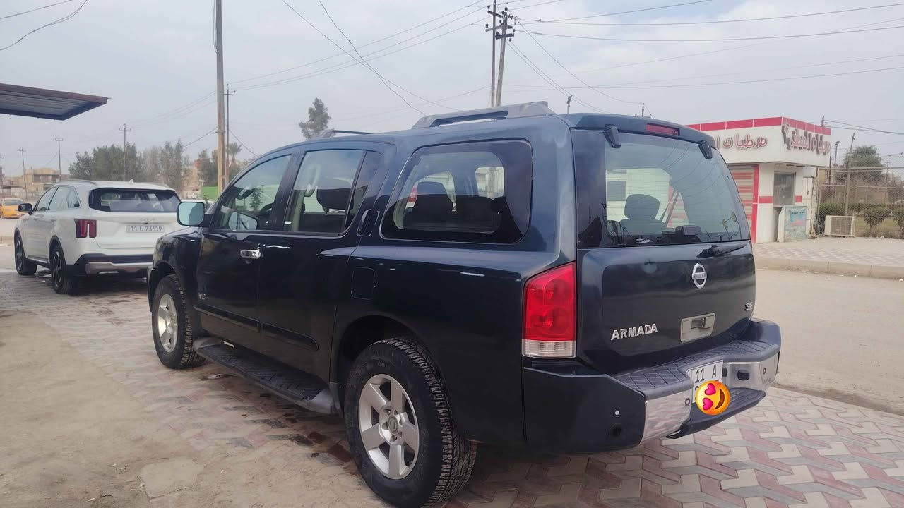 ارمادا 2007 وارد امريكي رقم بغداد انكليزي باسمي سنويه ل 2027
كير ومحرك ممتاز كشن كهربائي ودوسه السكليتر والبريك تحكم كهربائي حساس خلفي مروحه الراديتر محوره كهربائيه وبيها منظومه غاز  والتبريد بيها ليك بالفريز وسعرها ٨٠ مع المجال مكان السيارة بالديوانية *********** ديوانية, القادسية
