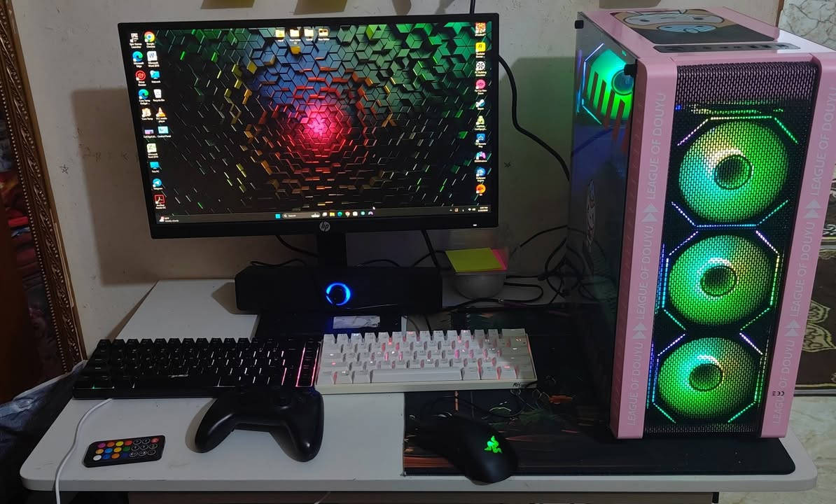 rx 580 8g
Ram 16DDR4

cpu xeon e5 2680 v3 حاله حال i5 جيل ١٠

Ssd 512

Ssd 512

Case gamemax

M.B x99

شاشه 24 بوصه

والشاشه 180 هرتز
يوبي اس 1kv
ماوس باد اصلي 
هاااب 
يده Game sir

ماوس اصلي RAZER

سماعات

كيبورد اصلي من شركه RAVEN 68 RGB

يجي ميز وياااه مالت التجميعه 

 رجاءا تجميعه كامله من كلشي اذا متعرف بيهن اعبر المنشور 

للاستفسار ***********بي فقط واتساب 

 السعر خاااص
