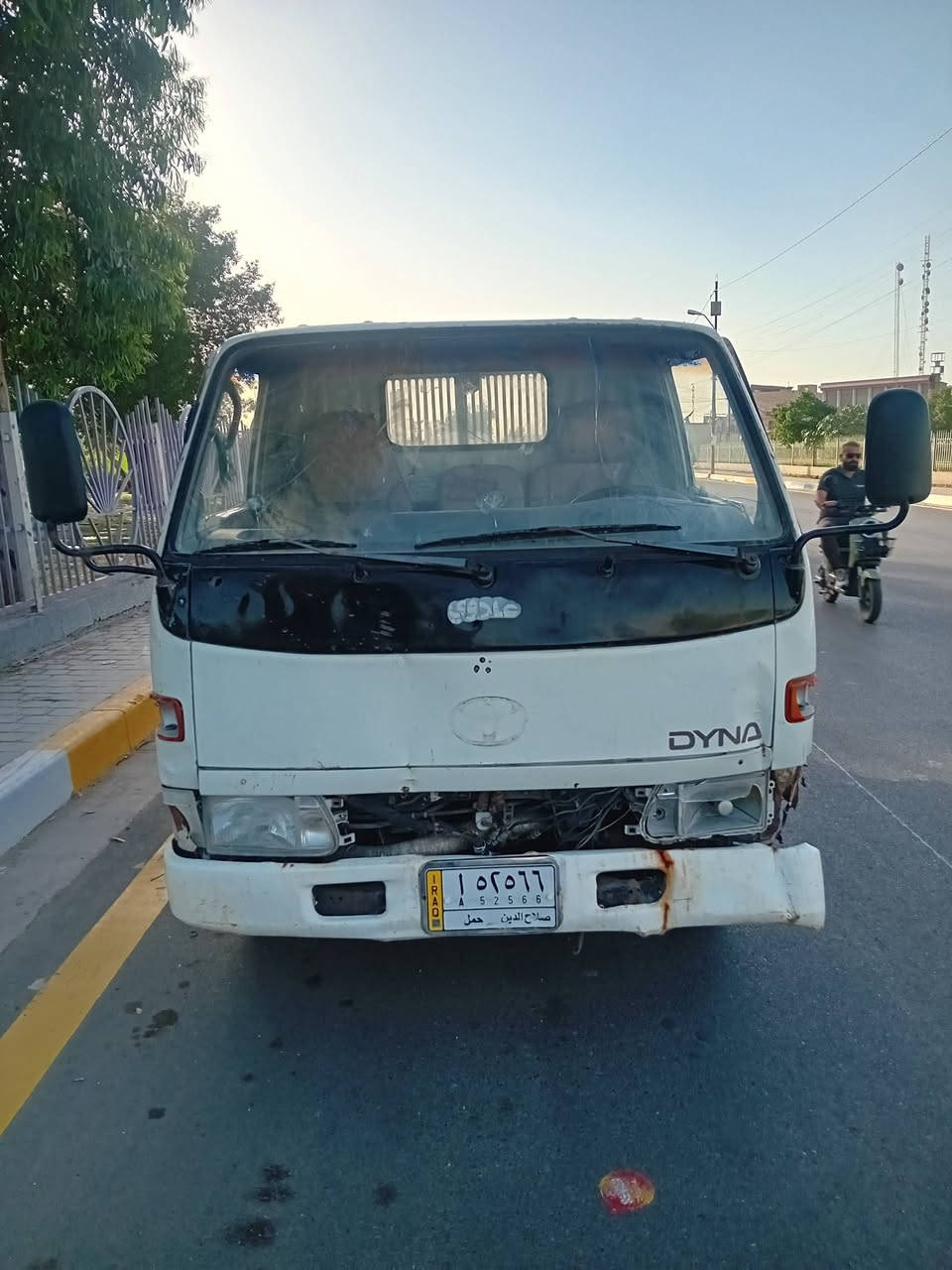 السلام عليكم قلاب للبيع راس ثور موديل  1996 مكينه وكير مكفولات بيها فطر بالشاصي مشروع  وطني رقم صلاح الدين للأتصال*********** 
***********
