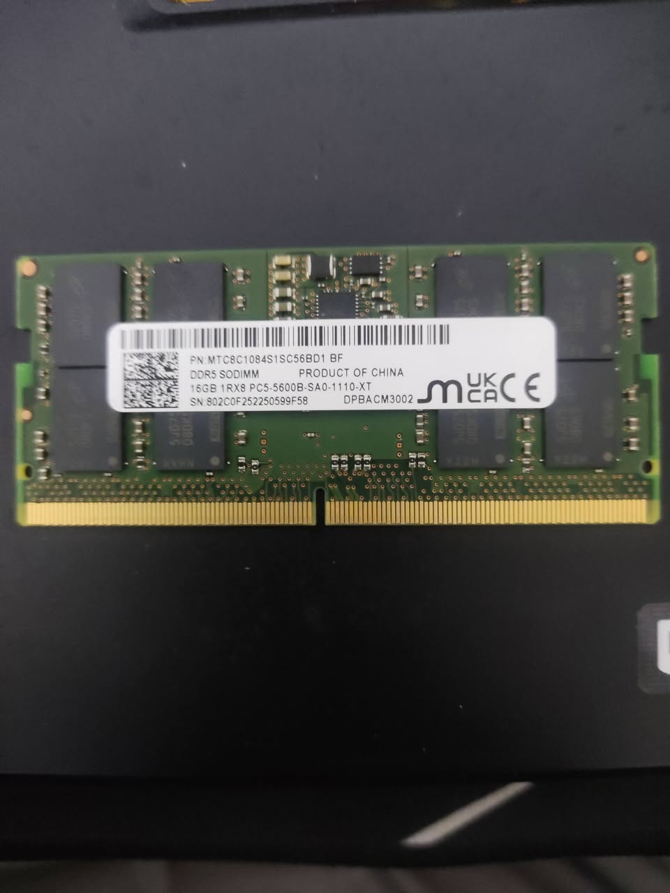 🔥 رام لابتوب DDR5 للبيع 🔥
📌 السعة: 16GB
📌 السرعة: 5600MHz
📌 النوع: DDR5 SODIMM
📌 الماركة: Micron أصلي
📌 الحالة: نظيف جداً / مسحوب من جهاز جديد
💻 مناسب للأجهزة الحديثة ويطي أداء سريع وقوي
السعر: 230 الف


**إذا كنت صاحب هذا الإعلان وتريد حذفه لأي سبب، رجاءا أرسل رسالة إلى الدعم الفني**