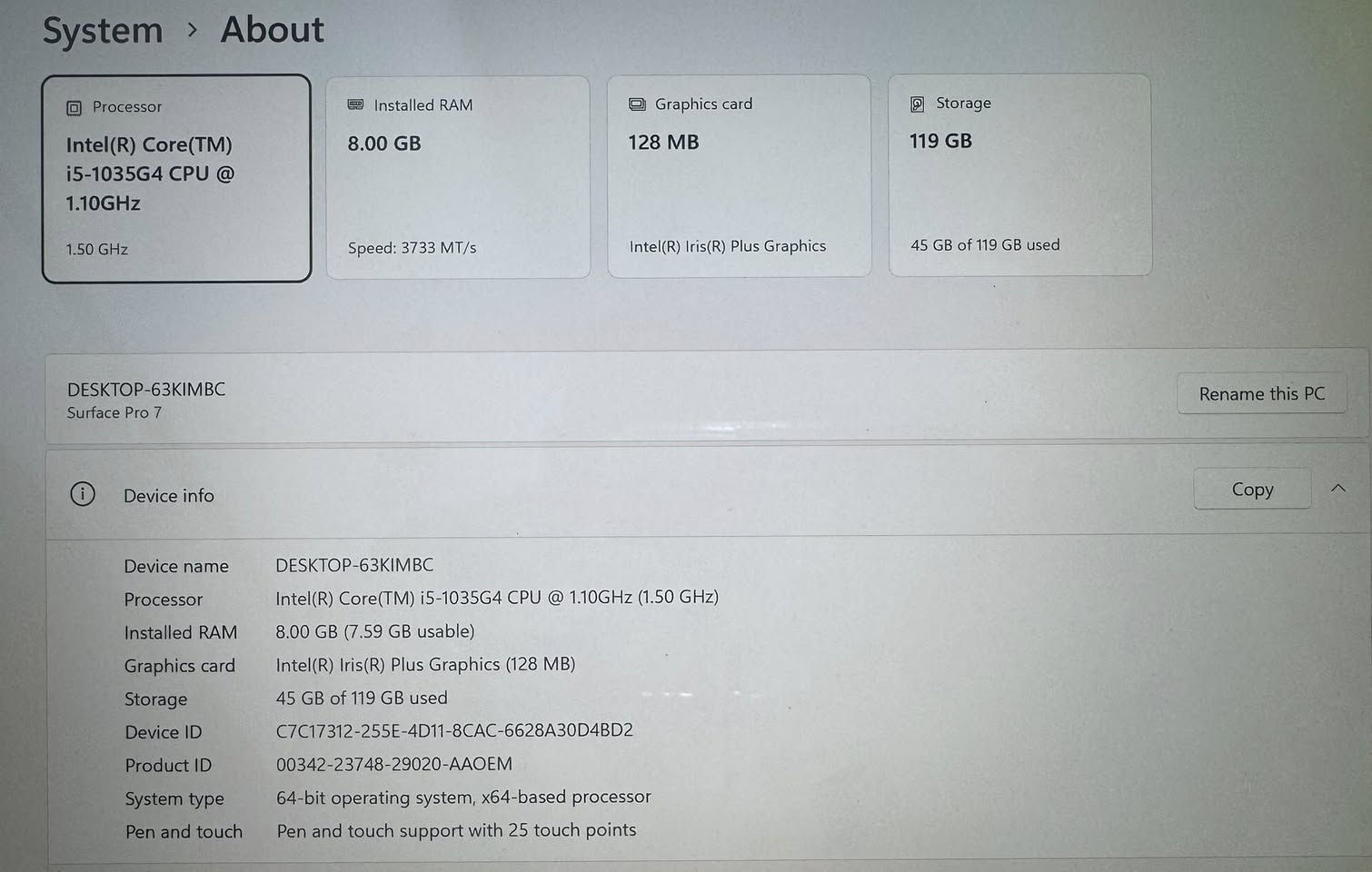 Surface Pro 7 للبيع
الموصفات مرفقه مع الصور
السعر 300000
تفاصيل اكثر الاتصال على ***********
