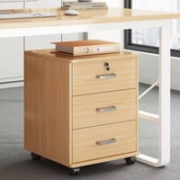 كومدي خشب متحرك • ٣ درج • ٥٩×٣٤×٤٠ سم