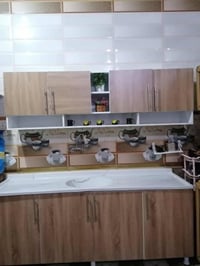 سنك وملحق القياس مترين خشب mdf السعر 240 الف  .اذا تريد السنك متر ونص ...