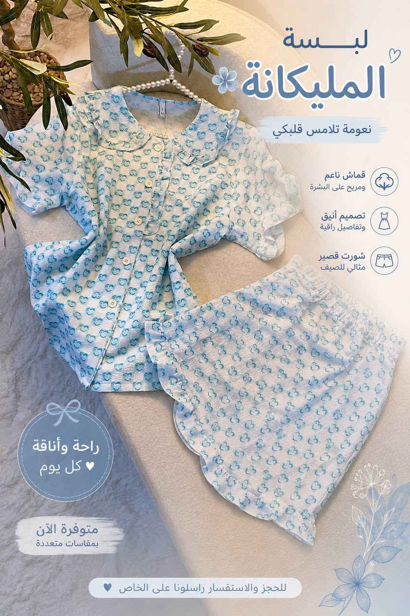 العروسات الي مقبلات ع زواج ورة محرم عندي هيج قطع كُلش حلوة وقماشة بارد والخامة مالتة تجنن 🤍
للأمانة يجي نفس الصورة وفحص امام المندوب اي اختلاف يرجع بدون متدفعين شي

القطعة بـ8 قطعتين بـ15
يوجد توصيل لكل المحافظات  
للحجز  ***********
