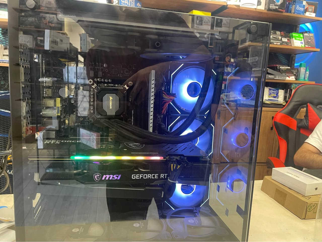 I5-13400f
Ram 16ddr4 3200 lexar
Hard 512gb ssd nvme
Hard 480gb ssd sata
Gpu 3070 msi gaming z trio 
Mb b760 mp 
Ps 750 watt 
Case 2 la cham
Cooler corsaire liquid 240ml أربيل, العراق


**إذا كنت صاحب هذا الإعلان وتريد حذفه لأي سبب، رجاءا أرسل رسالة إلى الدعم الفني**
