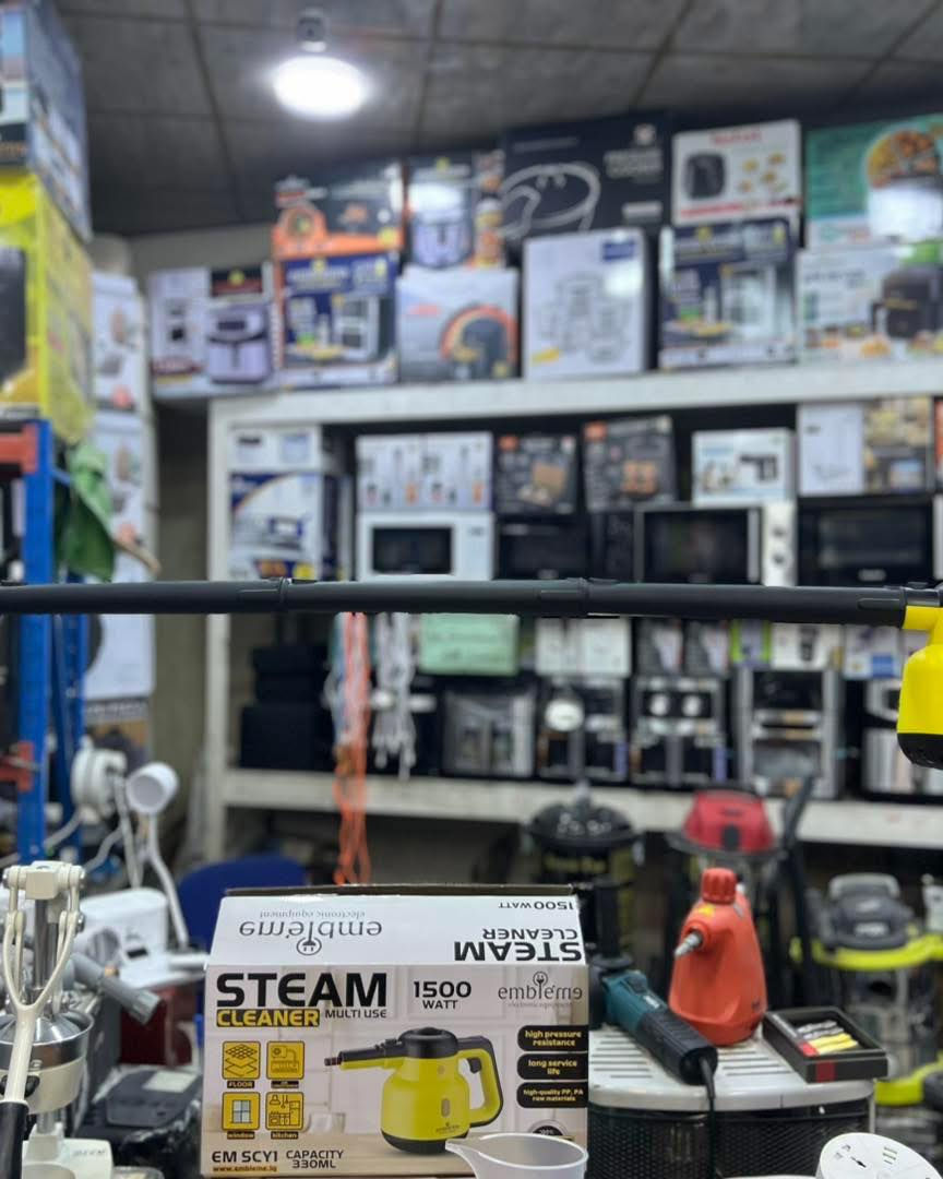 منظفه وماسحه سيراميك بخاريه متعدده الاستخدامات
ماركه امبليوم
تريدون تنظيف عميق بدون مواد كيميائية؟ 💃🏻
هاي المنظفة البخارية من أمبليوم، تنضف كلشي بلمح البصر! 💨
تنظف البواري، المرايا، الكاع وحتى المفروشات، وكل الأسطح اللي تتحمل البخار 🚿.

بخار قوي يوصل لـ40 جم/دقيقة و4 بار ضغط، يعني الوصخ ميلحگ ينهزم ! 💪

بيها 7 قطع تسهلك الشغل وتوصل حتى للأماكن الصعبة، وسعتها 1.1 لتر تكفيك للمدة اللي تحتاجها 💧.

خفيفة، سهلة التخزين، وضمان سنة كاملة! 🔥
! 😉”

⚠️ ضماان سنه كااامله ⚠️
***********
