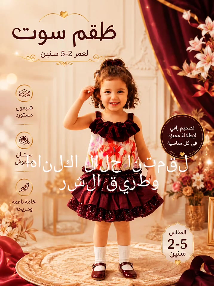 سوت اطفالي بلوز ستان منقوش مستورد + شيفون + بايت اسكيرت طبقات بايت* ستان
عمر ٢ـ٥ سنوات


**إذا كنت صاحب هذا الإعلان وتريد حذفه لأي سبب، رجاءا أرسل رسالة إلى الدعم الفني**
