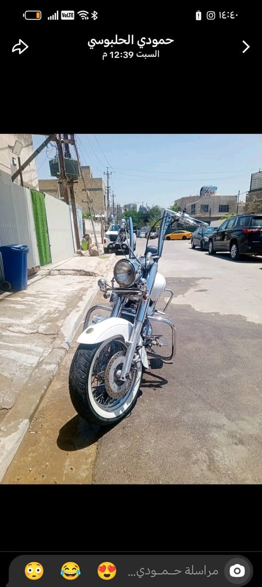 : سلام عليكم هوندا شادو ٤٠٠ للبيع دراجه لووك عروسه جديده ملفته للنظر مميزه   دهن كله امزويل دراجه جديده بمعنى الكلمه نكره سلف بأبرد جو فول سستم نيكل ضخمه كلشش درع امامي درع خلفي ستيرن مميز  قبق شوته صفاحيات لايت امامي  كلها نيكل نسر عالجاملغ حته المرايات نيكل فول سستم نيكل الدراجه بالعافيه عالياخذه جديده  السعر المطلوب ١٨ ورقه بدون رقم للاتصال*********** مكان بغداد مقابل مرور الطوبجي
