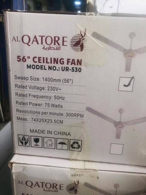 وينهم الي يدورون تحفيات 

هاي التحفة وصلتني اليوم والكمية قليلة جداً 

مروحة القطرية نحاس ١٠٠٪؜ ضمان من تاريخ الاستلام ٣ سنوات 

يوصلك مع الكارتون باركود معلومات بي تفاصيل الاستلام والضمان

سعر الكارتون 95000  شامل اجور التوصيل 

تعبئة الكارتون ٣ مراوح 

يوجد توصيل سريع جميع المحافظات

للحجز والاستفسار 

***********
