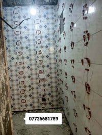 خلفه تطبيگ سيراميك ارضيات مرمر بورسلين شغل درج  لكافه العمل والترميم ش...