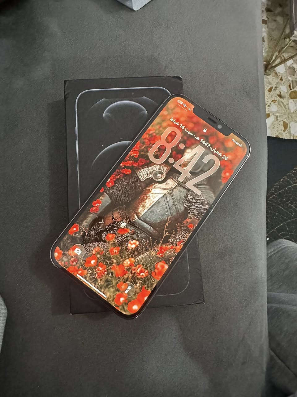 السلام عليكم ايفون 12 برو ماكس ذاكره 256 بطاريه 74  مامفتوح امريكي السعر 525 وبي مجال قليل ***********
