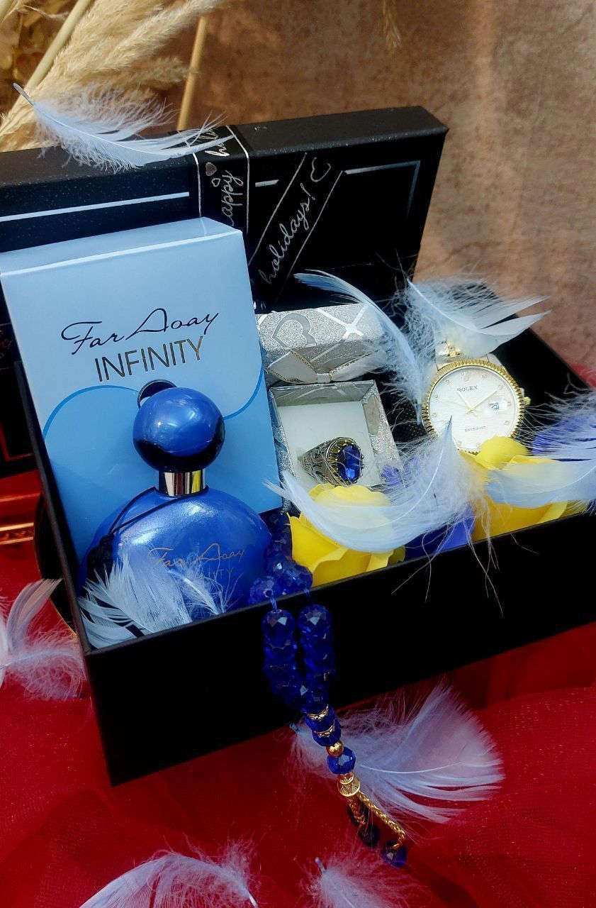 😍هدايا ويانة غيرررر 😎❤️
❤️بوكس هدية رجالي راقي جدا  ❤️ 
يتكون من  
🔥ساعه ومسبحه رولكس ومحبس 
🔥  عطر بوس 
🔥معطر جسم 

- بكج ماركة رولكس 
١_ساعه (رولكس) 
٢_ سبحه كرستال درجه اولى  ومحبس 
٣_عطر انفنتي 

هالمره العرض كلش حلو وأنيق بكج رجالي مميز❤️مع علبه خاصه ومميزه
#مميزات البكج❤️❤️
✅طلاء ثابت
✅ضد الماء
✅ضد الخدش
✅تحتوي على التاريخ

- عطر     انفنتي 
عطر ، عبيره رائع وجذاب يجعلك تطلق العنان لمشاعرك


**إذا كنت صاحب هذا الإعلان وتريد حذفه لأي سبب، رجاءا أرسل رسالة إلى الدعم الفني**