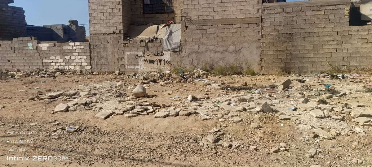 سلام عليكم قطعه مساحه ١٠٠ مربعه ١٠ب١٠ مكان سبع قصور شارع أبو علي قرب حسينه الزهره سعره 13بيه مجال هاذه رقمي ***********
