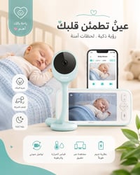 كاميرا طفل • تطبيق موبايل • خط ابيض بالشاشة