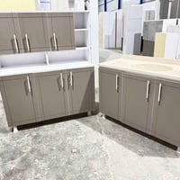 كاونتر خشب MDF • متر و٢٠ • سنك مرمر