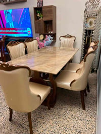 ميز طعام • طاولة طعام • ميز سفرة • طاولة سفرة • ميز طعام مرمر • خشب زا...