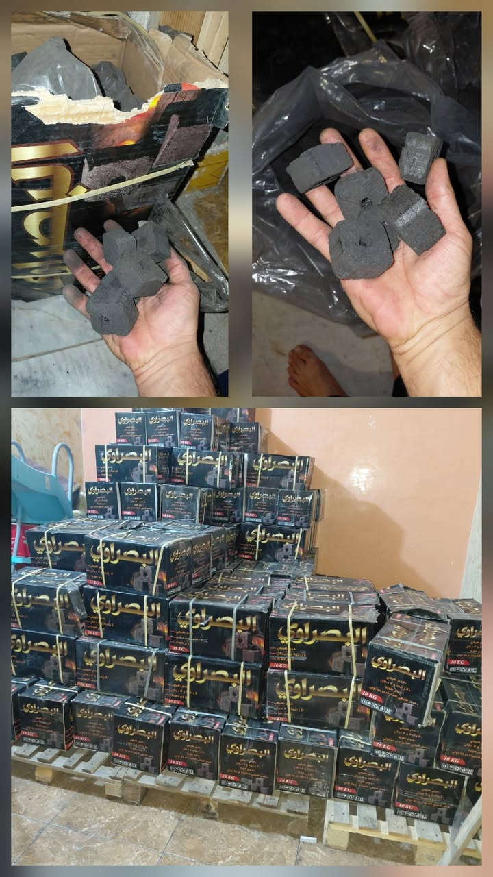يتوفر فحم طبيعي كوكو مون مربع مثقوب سعر الكارتون ١٠ كيلو ٣٥ الف شرط لارائحة لاغاز لايحرك راس المعسل ، ويتوفر فحم البصراوي ١٠ كيلو ٢٥ الف مامشروط ، ويتوفر فحم طبيعي مخلوط كيلوات على ٢٠٠٠  لكل كيلو اقل كمية ٥٠ كيلو للتواصل واتساب *********** .
